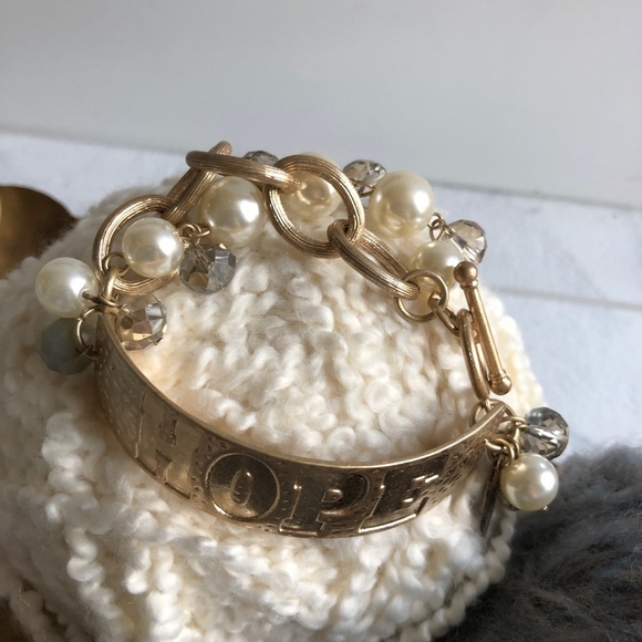 Plunder Hope Gold Bracelet Pearls Disco Ball - Picture 3 of 7